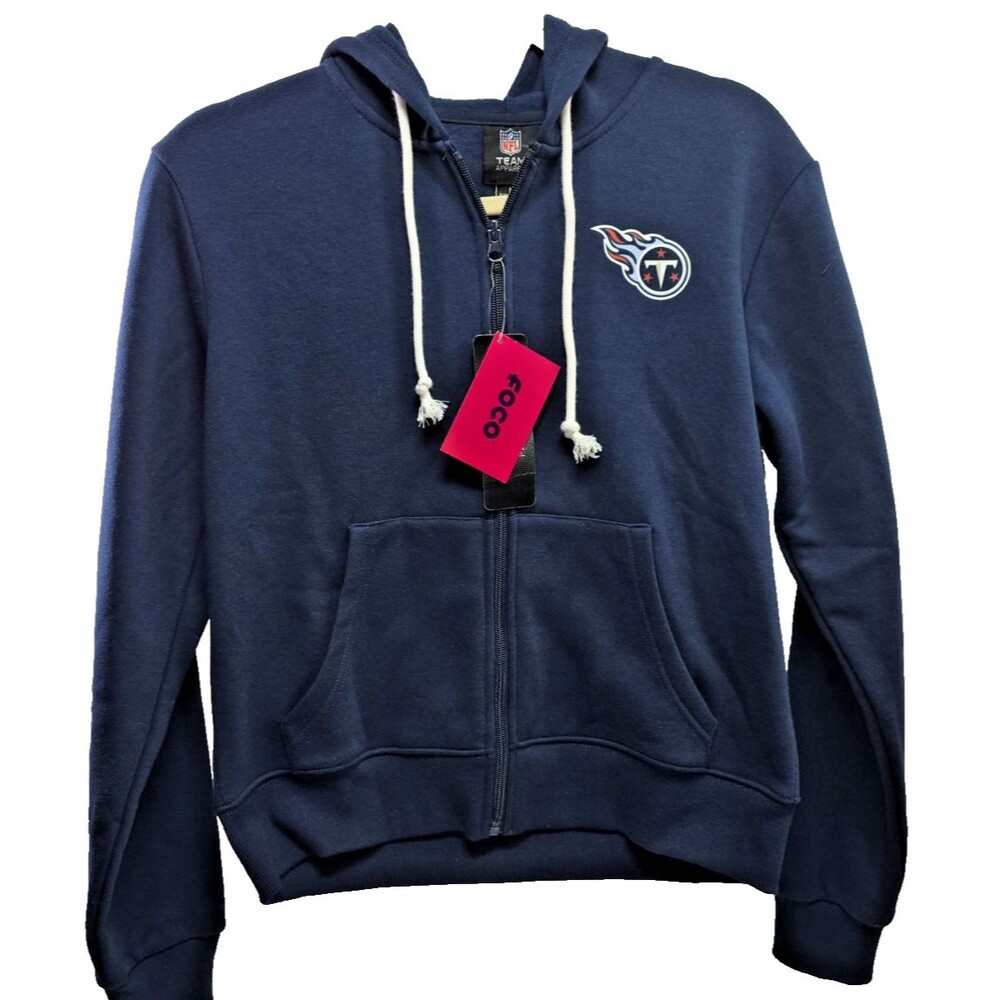 FOCO Tennessee Titans Women's Standard Cropped Full Zip Hoodie Size Medium NWT